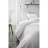 Parure de lit 260x240 cm percale de coton Blanc Craie