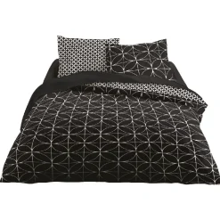 Parure lit 2 places imprimé géométrique