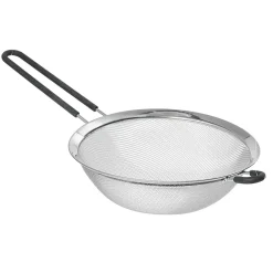 Passoire en inox à maille fine avec poignée en silicone