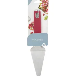 Pelle à tarte inox manche polypropylène rouge