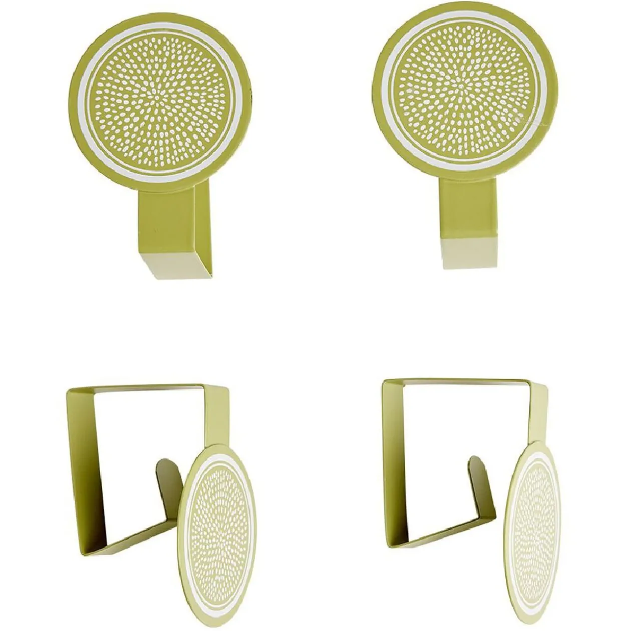 Pince nappe fantaisie métal x4 - 7x5,5xH4cm