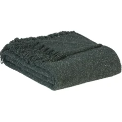 Plaid à franges en polyester