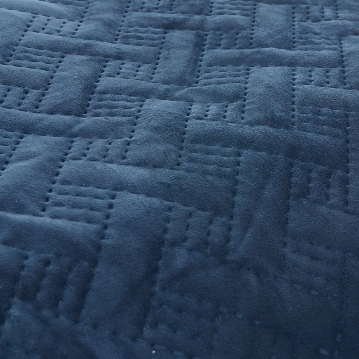 Plaid 2 personnes imitation velours bleu nuit