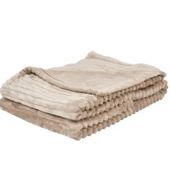 Plaid beige dos polaire