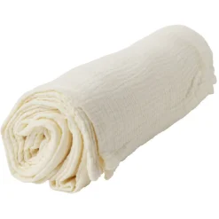 Plaid bleu uni 100% coton 150x120cm