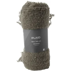 Plaid bouclette doux 130x160cm gris