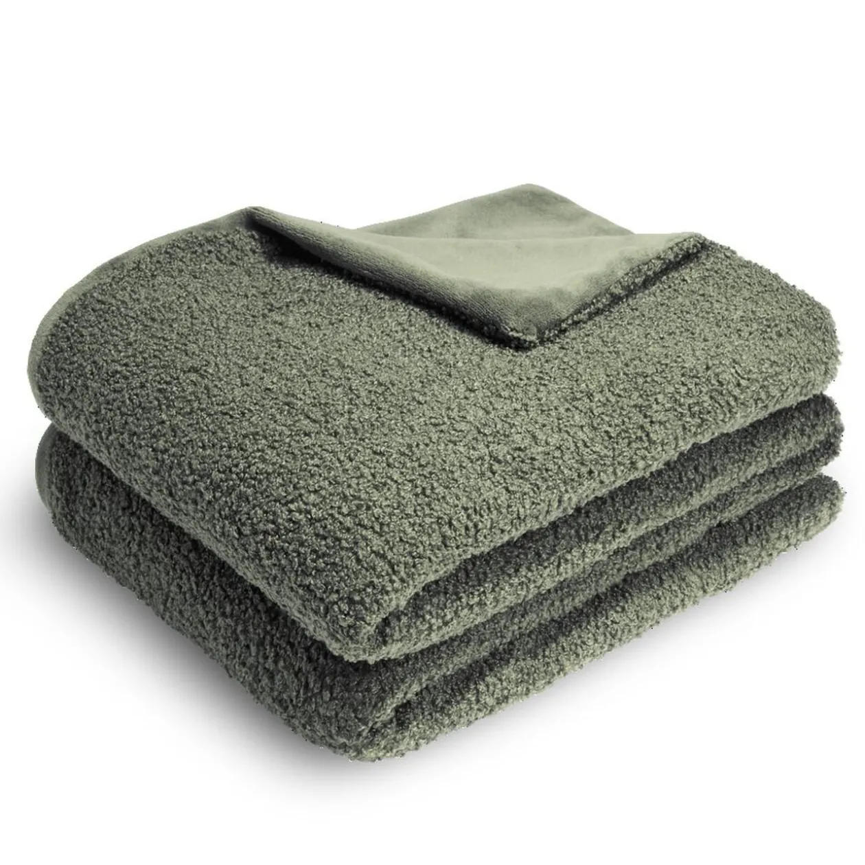 Plaid bouclette 130x160cm polyester 3 coloris