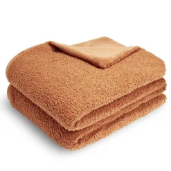 Plaid bouclette 130x160cm polyester 3 coloris