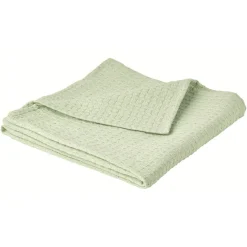 Plaid carré nid d'abeilles vert