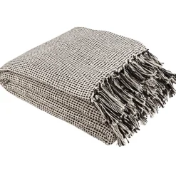 Plaid coton à franges