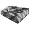 Plaid design graphique noir blanc