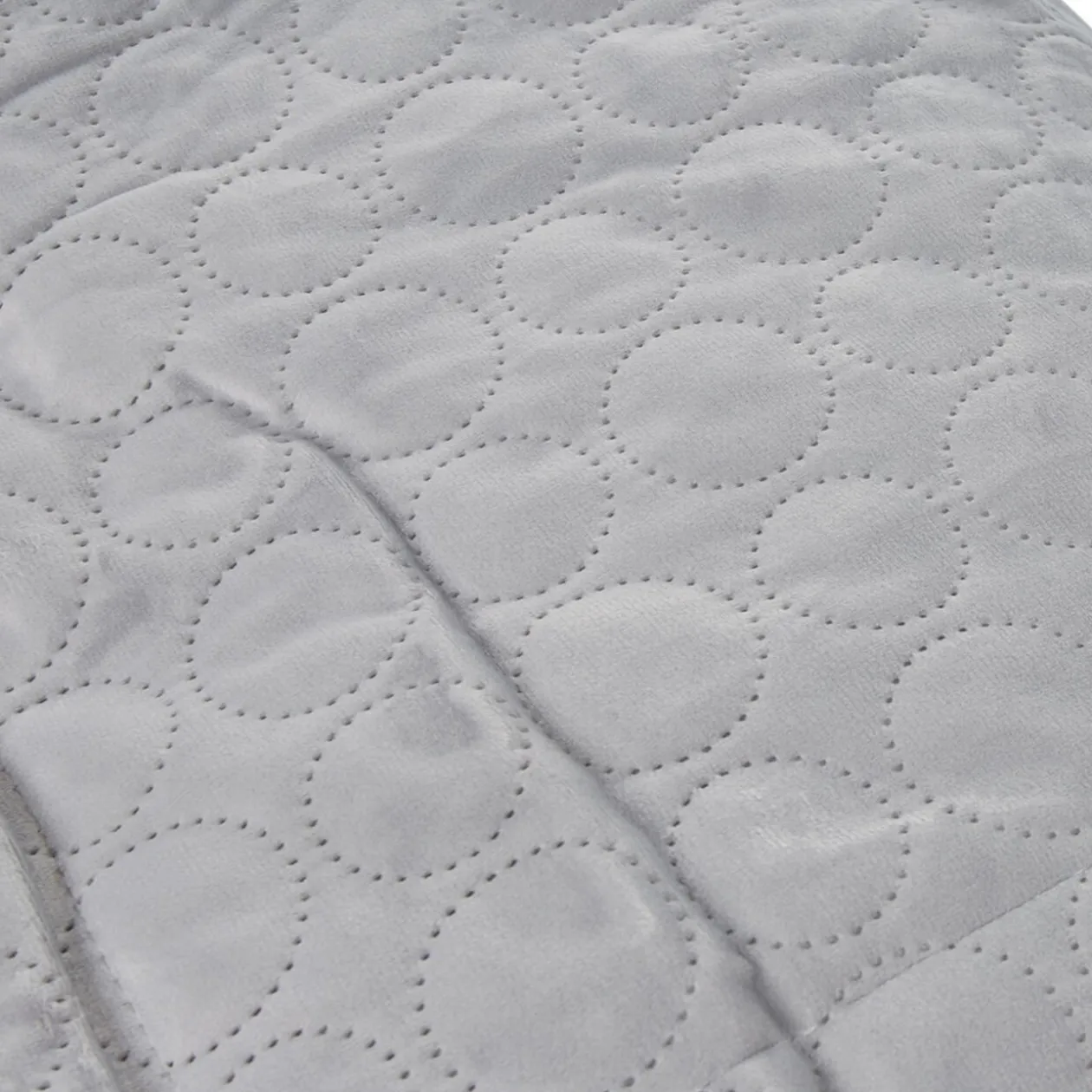 Plaid dos Sherpa blanc gris clair polyester 300 g/m²