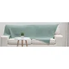 Plaid en coton nid d'abeille vert d'eau 1 place