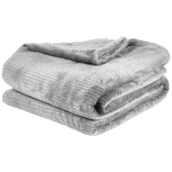 Plaid en flanelle avec relief uni 130x160 cm