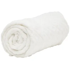 Plaid flanelle 130x160cm blanc