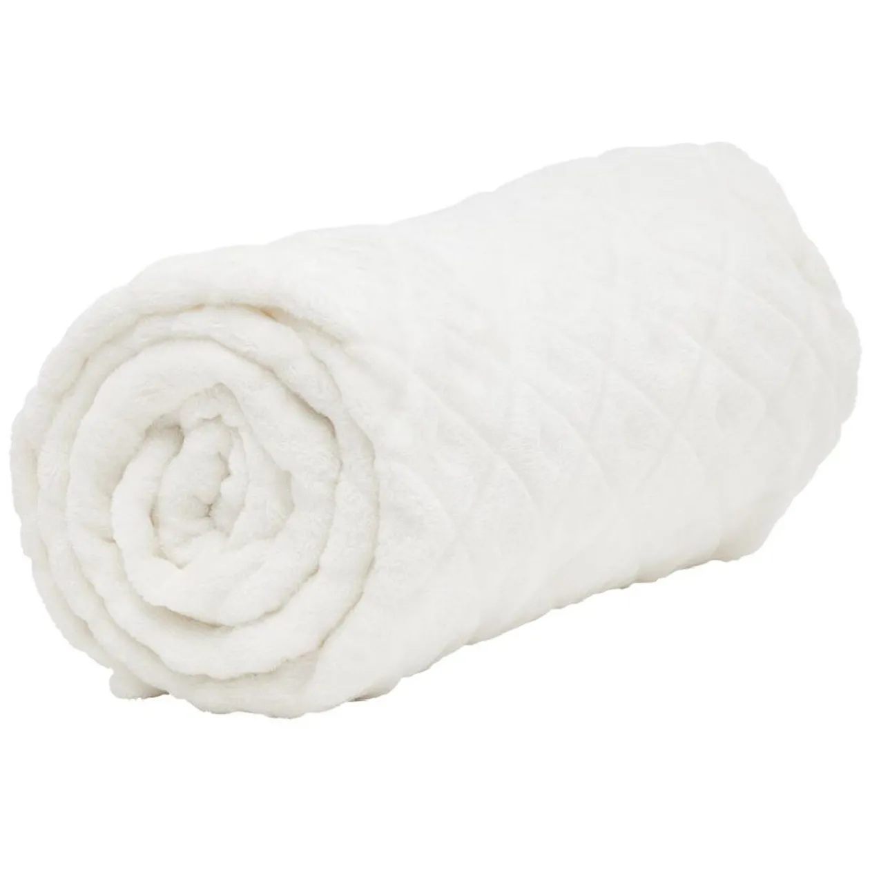 Plaid flanelle 130x160cm blanc