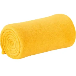 Plaid jaune moutarde uni