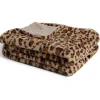 Plaid léopard 130x160cm polyester - 2 modèles