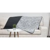 Plaid microfibre 1 place gris