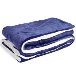 Plaid pilou pilou bleu 127x152cm