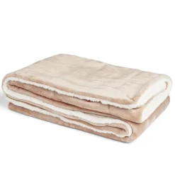 Plaid pilou pilou marron 127x152cm