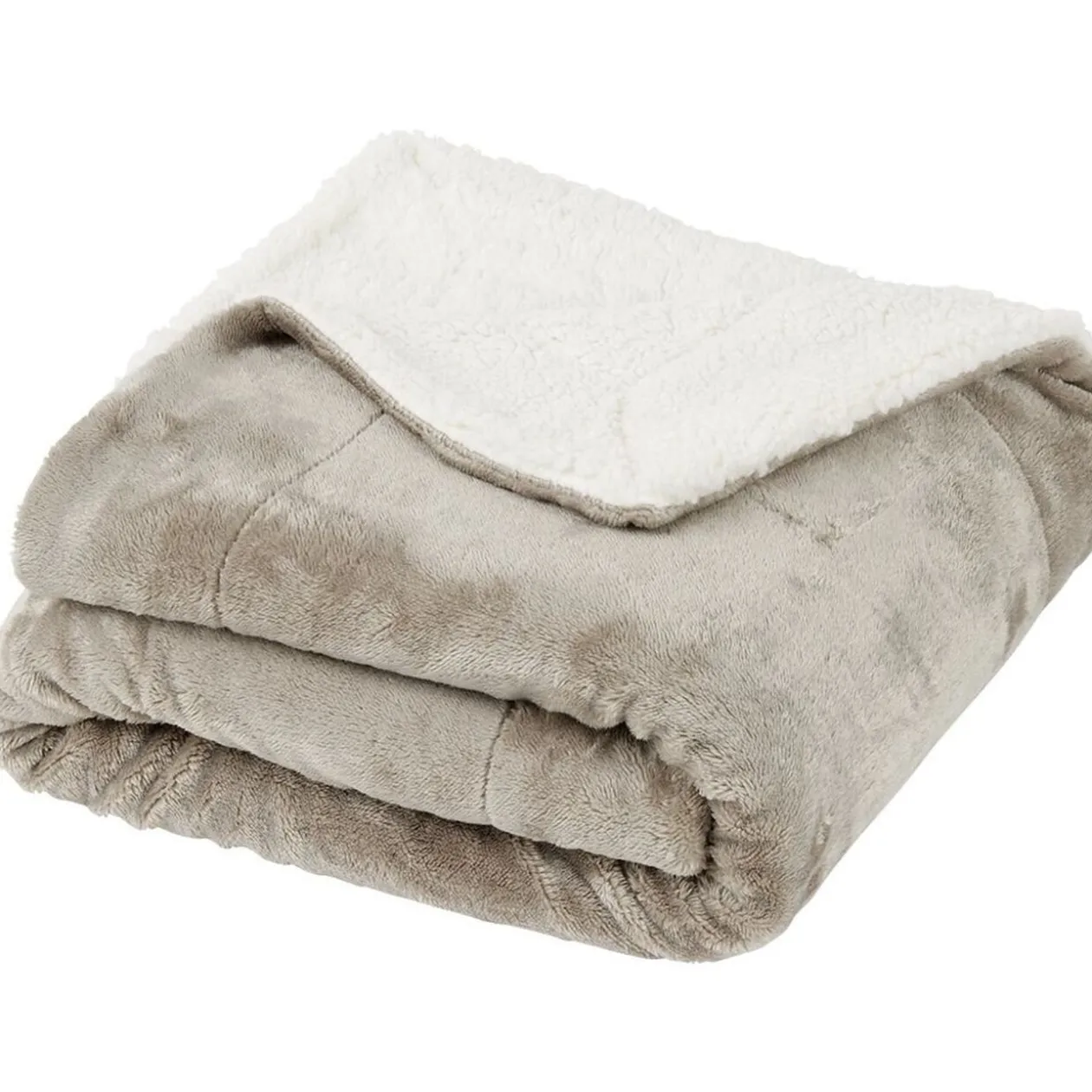 Plaid pilou pilou 127x152cm gris taupe