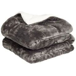 Plaid pilou pilou 127x152cm gris foncé