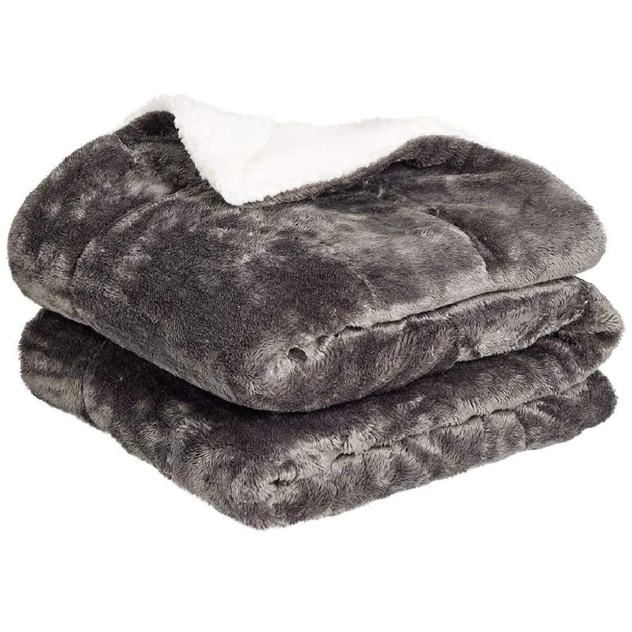 Plaid pilou pilou 127x152cm gris foncé