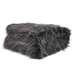 Plaid poils rayés façon autruche