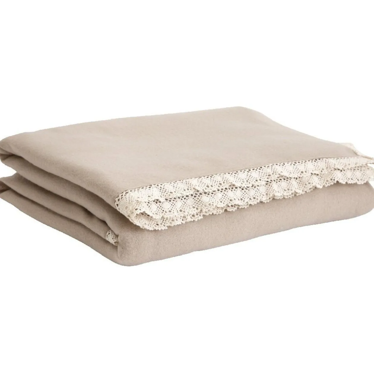 Plaid polaire beige uni D&CO