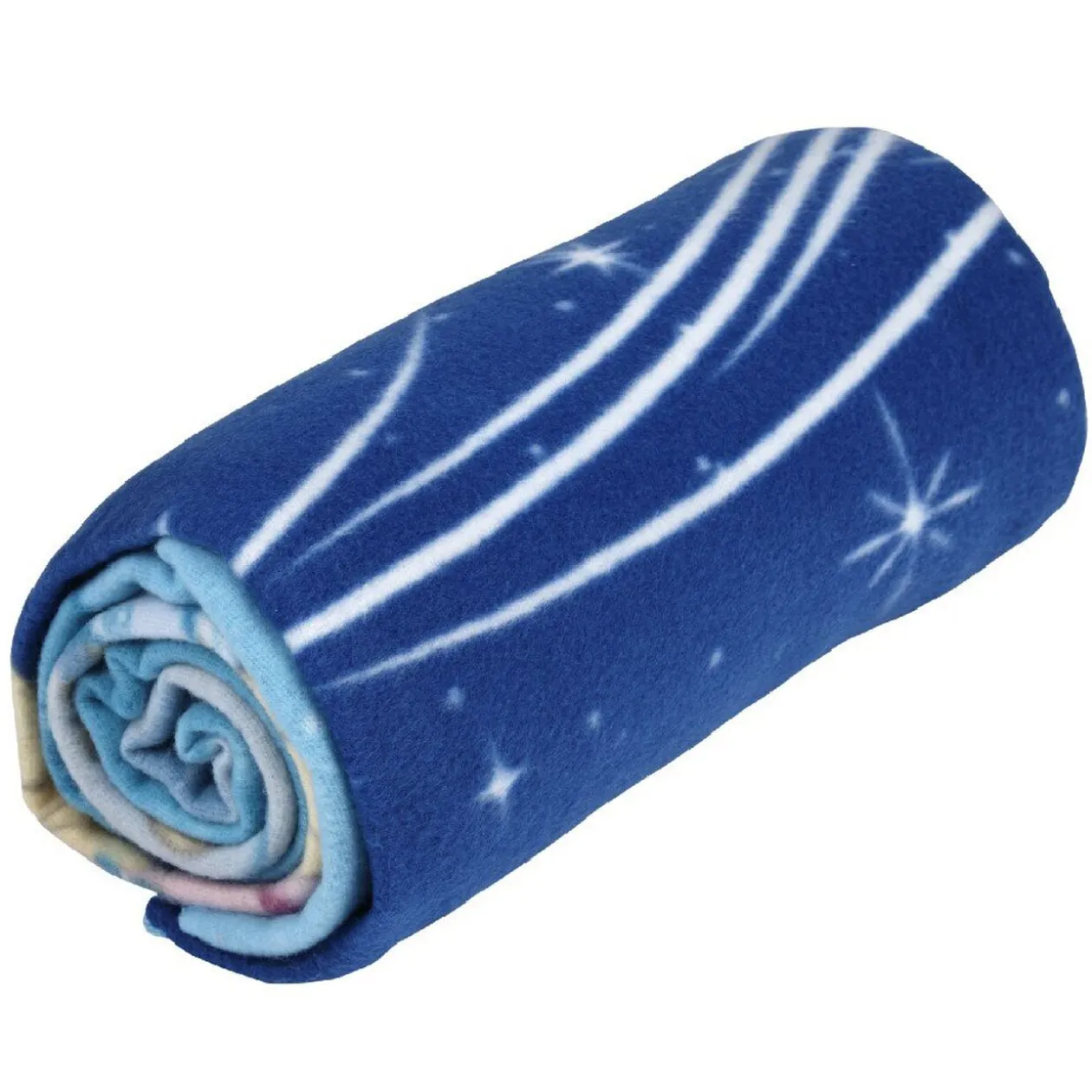 Plaid polaire design La Reine des neiges bleu