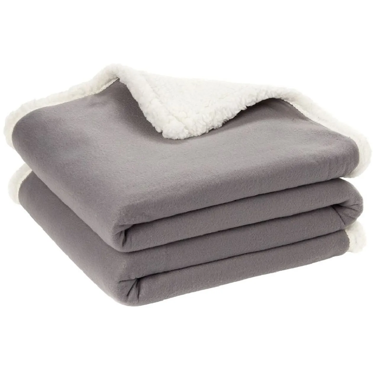 Plaid polaire dos sherpa 152x127 cm