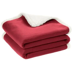 Plaid polaire dos sherpa 152x127 cm