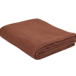 Plaid polaire uni chocolat