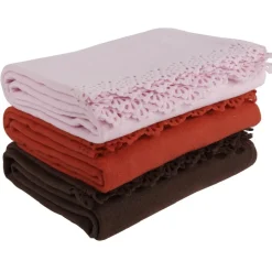 Plaid polaire uni en polyester