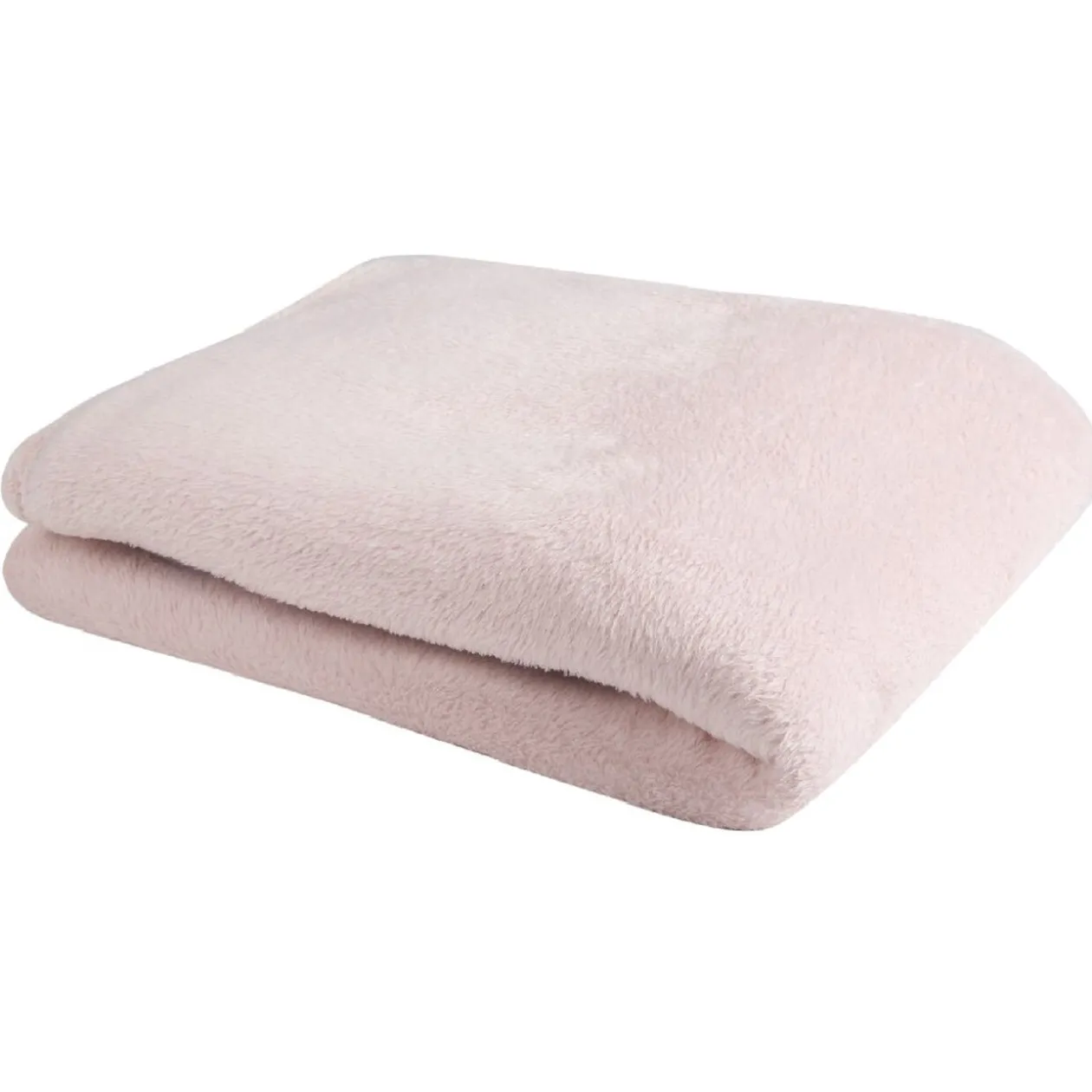 Plaid polyester 1 place uni rose clair