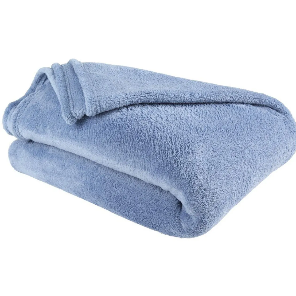 Plaid polyester 1 place uni bleu