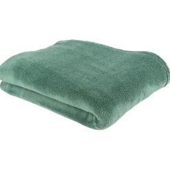 Plaid polyester 1 place uni vert