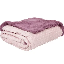 Plaid rose sherpa embossé