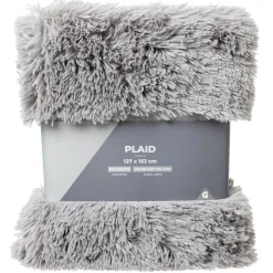 Plaid shaggy doublure polaire 152 x 127 cm