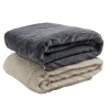Plaid sherpa pilou pilou gris L130x160cm