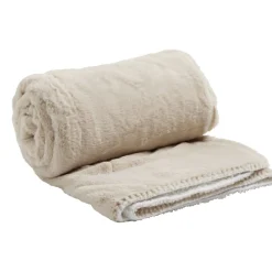 Plaid sherpa pilou pilou gris L130x160cm