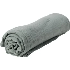 Plaid vert uni 100% coton 150x120cm