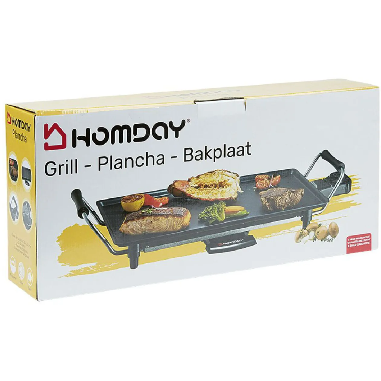 Plancha électrique aluminium Homday 2000W