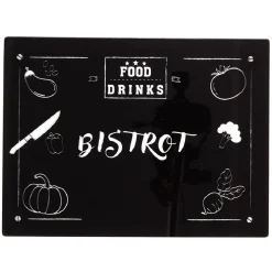 Planche à découper en verre noir