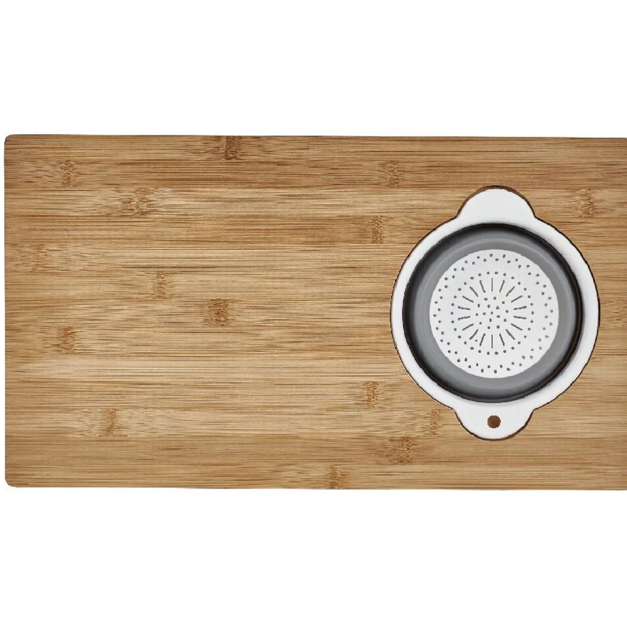 Planche à découper et mini passoire intégrée amovible