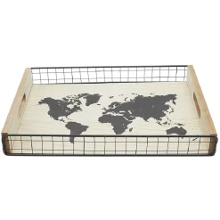 Plateau en bois carte