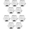 Plateau hexagonal carton argenté métallisé Ø26cm x10
