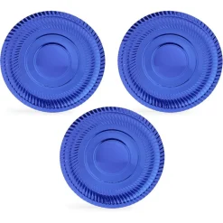 Plateau présentation carton bleu métallisé x3