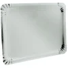 Plateau rectangulaire en carton argenté x 5